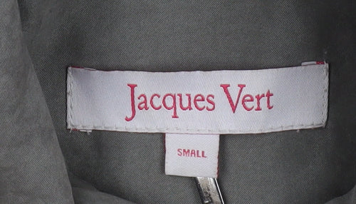 Jacques Vert Women's Green Hooded Parka Coat Size S Faux Fur Trim