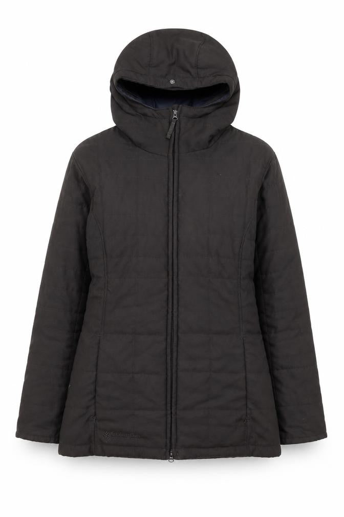 Columbia Women’s Brown Hooded Mid-Length Puffer Jacket M