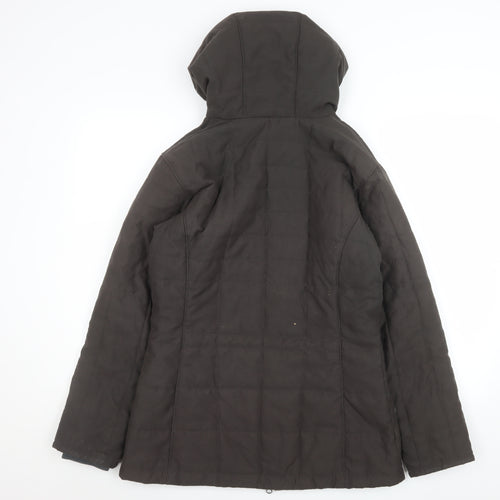 Columbia Women’s Brown Hooded Mid-Length Puffer Jacket M
