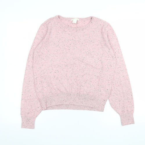 BASIC Women’s Pink Crew Neck Knit Jumper Size 8