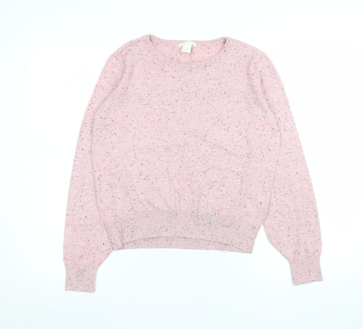 BASIC Women’s Pink Crew Neck Knit Jumper Size 8