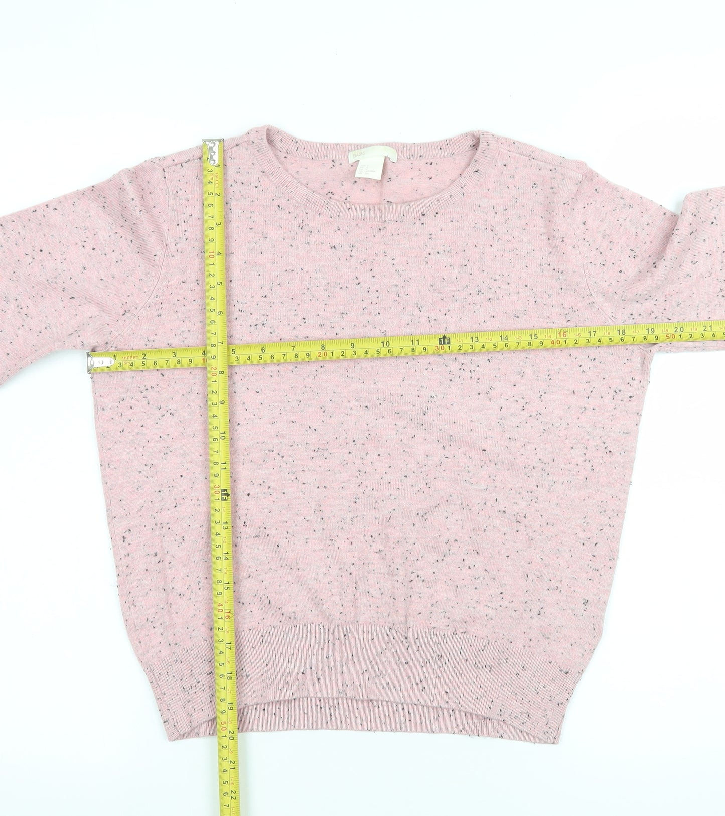 BASIC Women’s Pink Crew Neck Knit Jumper Size 8