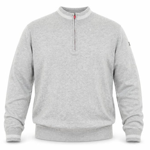 Stuburt Men's Grey 1/4 Zip Knit Jacket L Golf Sportswear