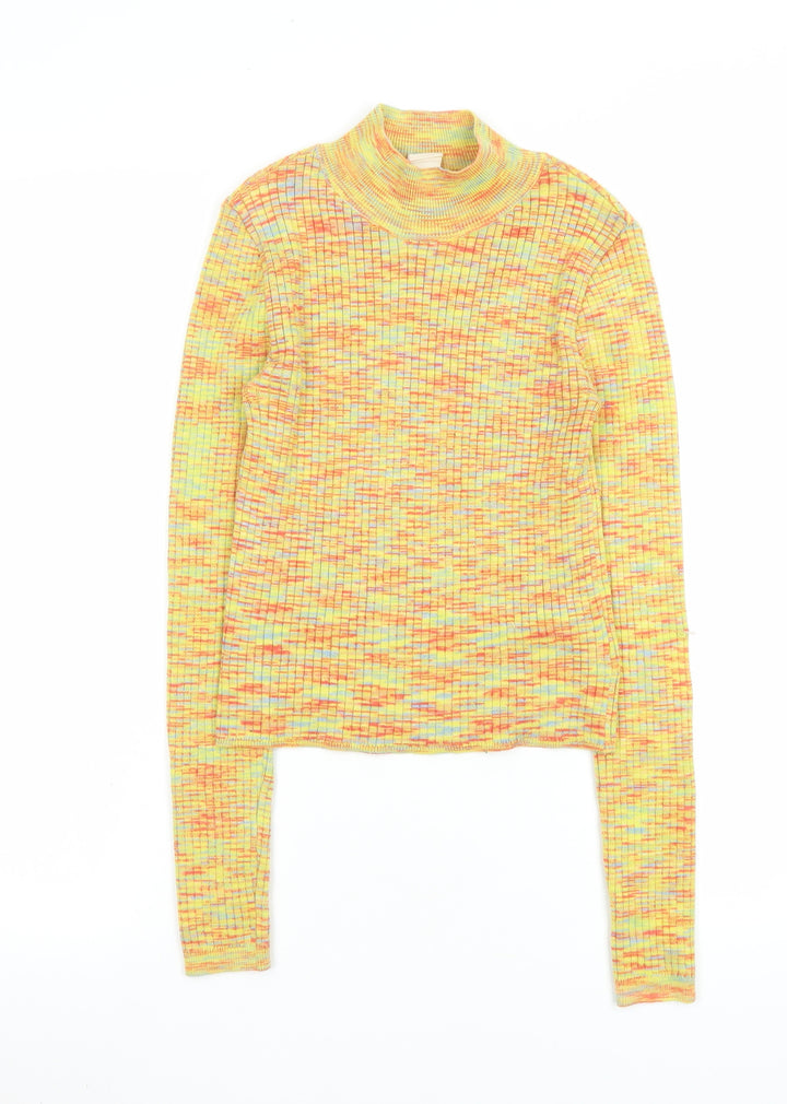 Outfitters Women’s Multicoloured Mock Neck Knit Pullover Jumper Size S