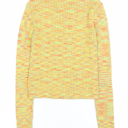 Outfitters Women’s Multicoloured Mock Neck Knit Pullover Jumper Size S