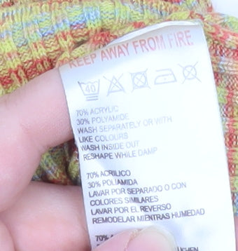 Outfitters Women’s Multicoloured Mock Neck Knit Pullover Jumper Size S