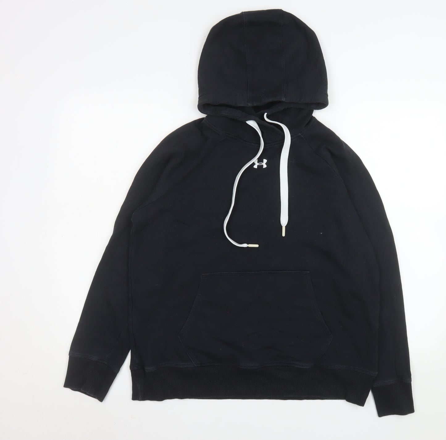 Under Armour Women's Black Cotton Blend Pullover Hoodie Medium