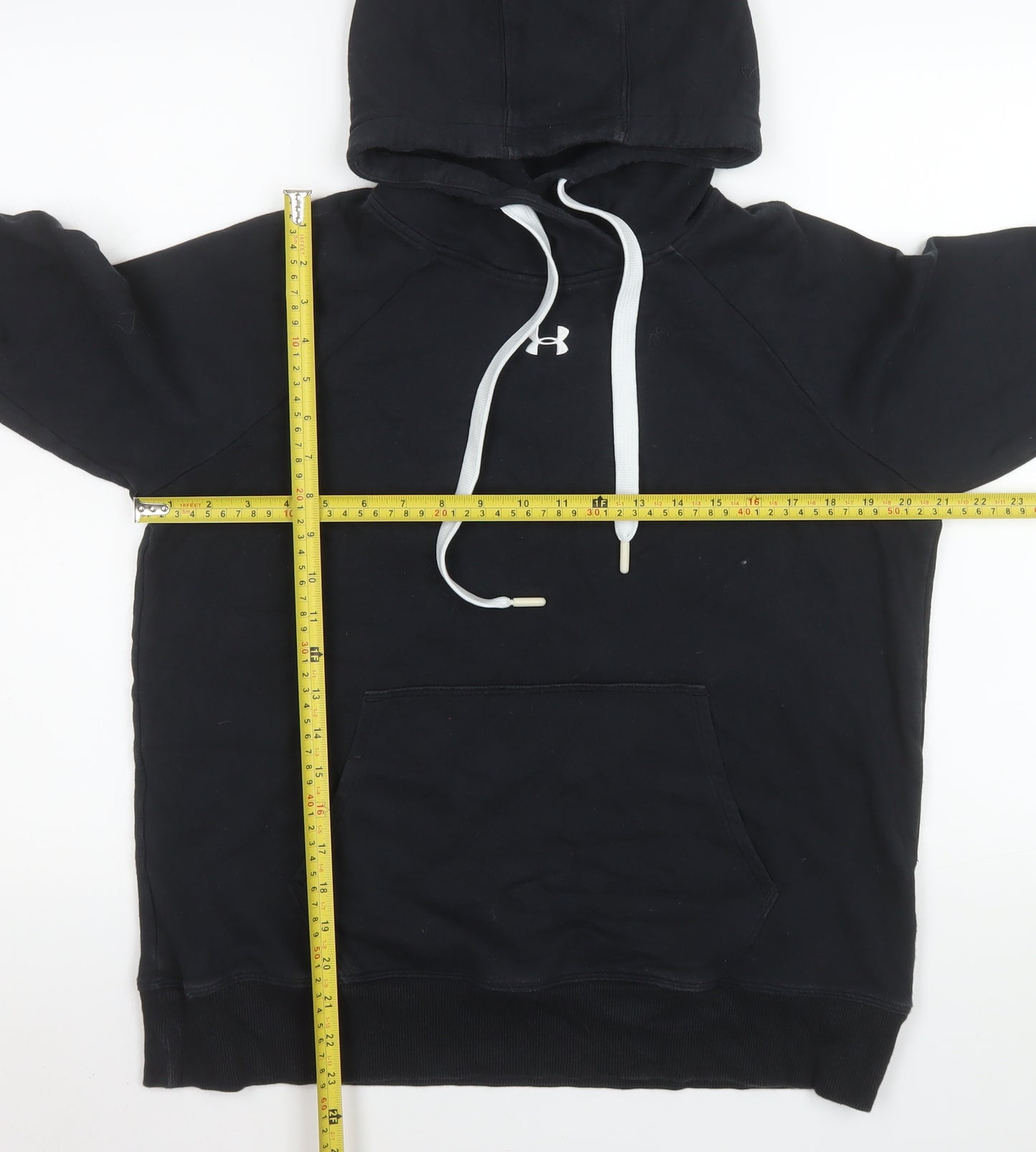 Under Armour Women's Black Cotton Blend Pullover Hoodie Medium