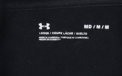Under Armour Women's Black Cotton Blend Pullover Hoodie Medium