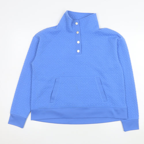 Tommy Bahama Women’s Blue Quilted Henley Sweatshirt Size M