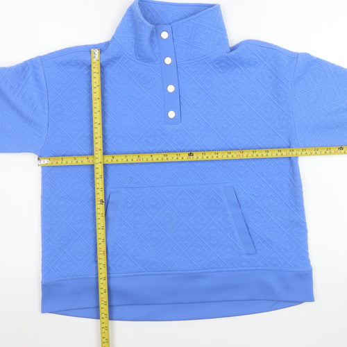 Tommy Bahama Women’s Blue Quilted Henley Sweatshirt Size M