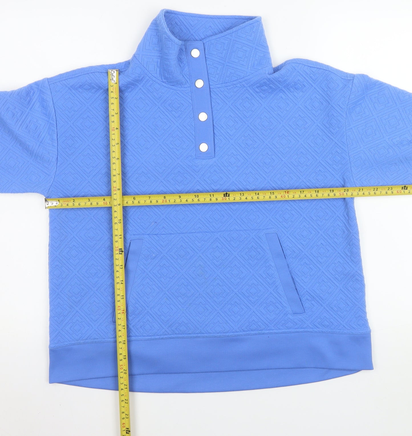 Tommy Bahama Women’s Blue Quilted Henley Sweatshirt Size M