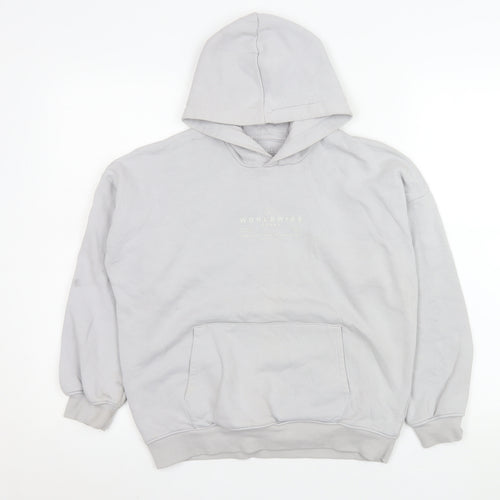 Marks and Spencer Boys Grey Pullover Hoodie 11-12 Years Regular Fit