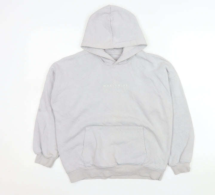 Marks and Spencer Boys Grey Pullover Hoodie 11-12 Years Regular Fit