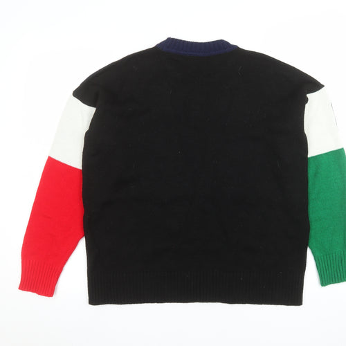 Cooperative Men's Multicoloured Crew Neck Pullover Jumper XS