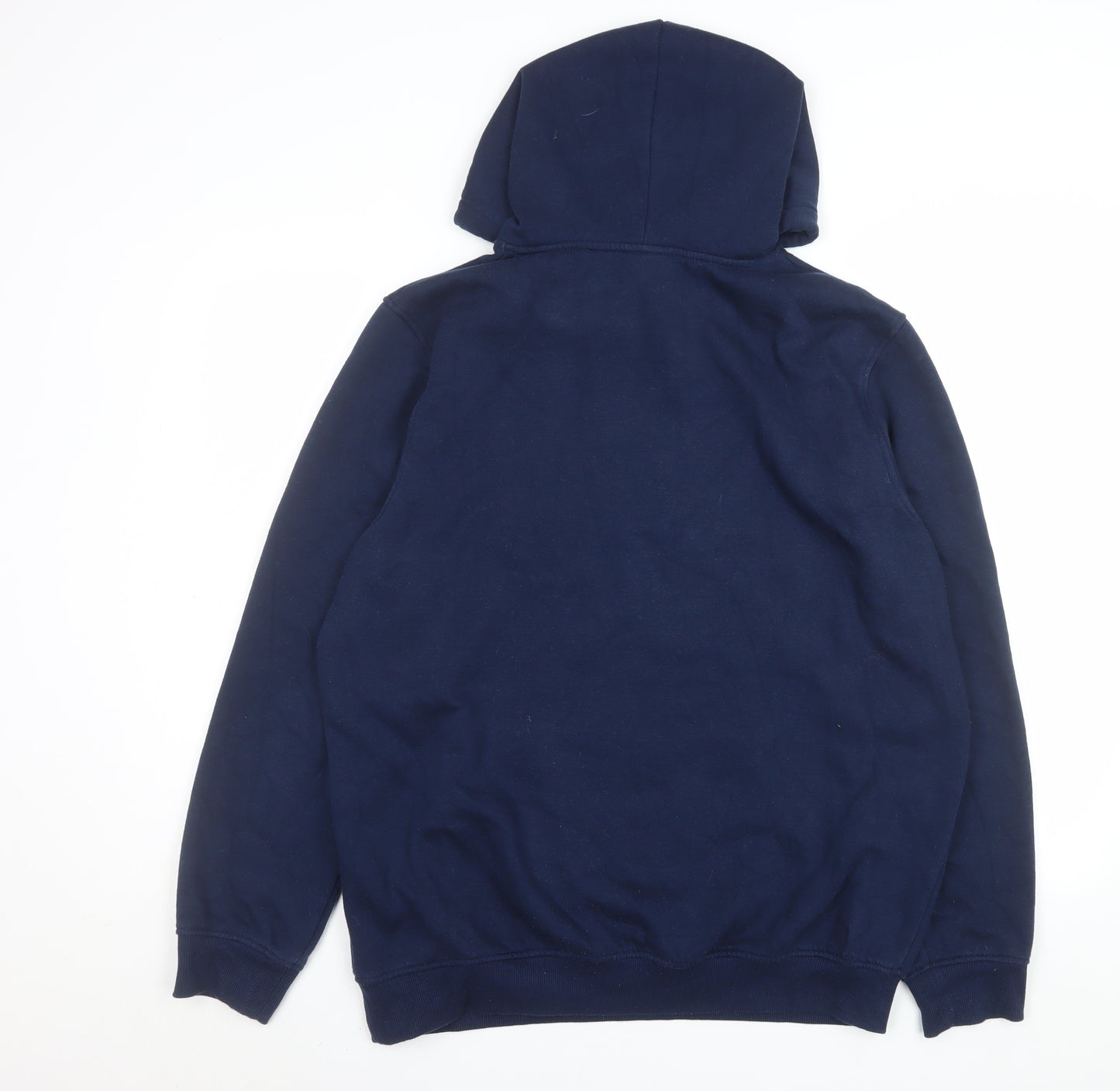 NFL Mens Blue Pullover Hoodie Size M Graphic Fleece Sweatshirt