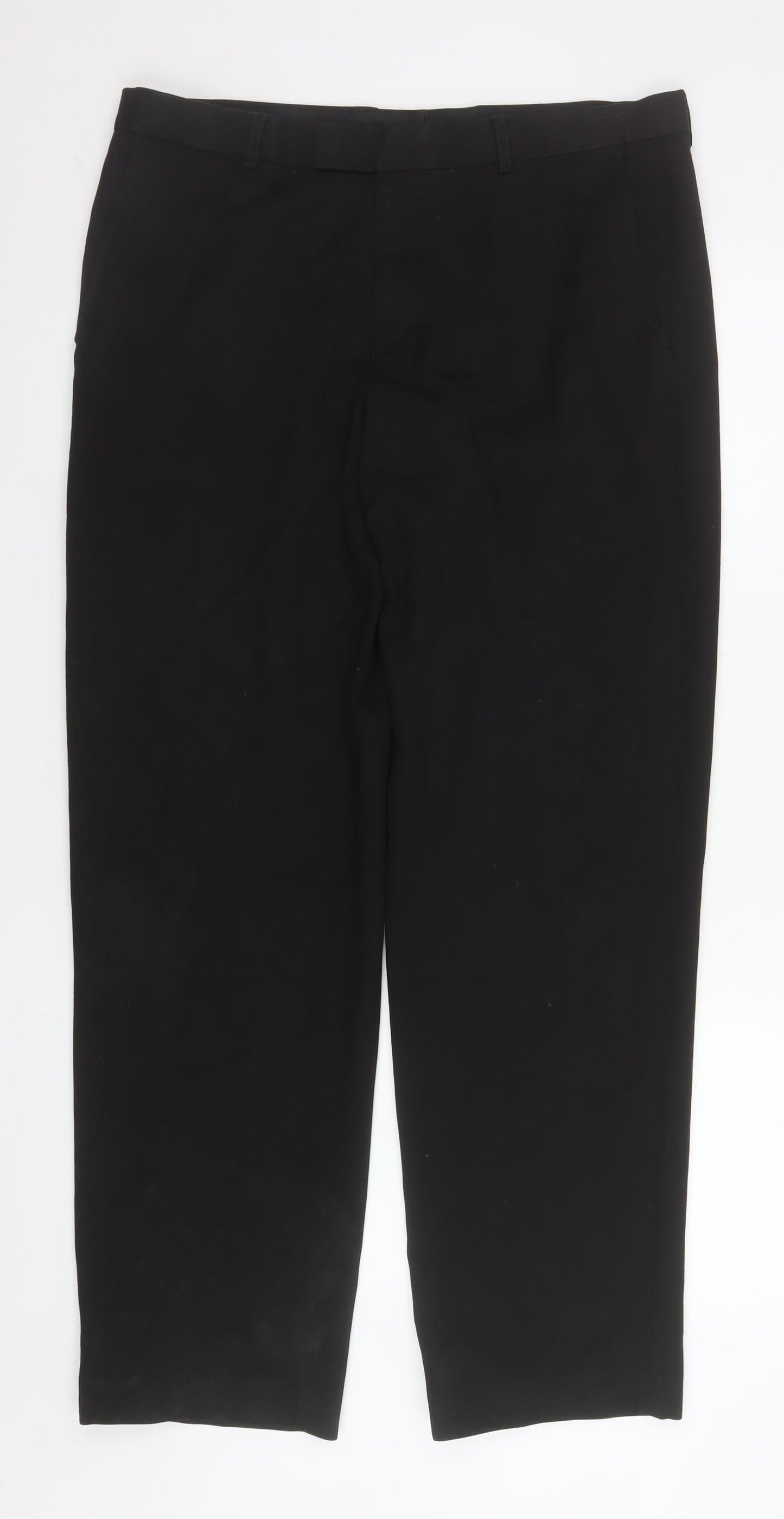 St Bernard Men’s Black 36x33 Regular Fit Dress Pants