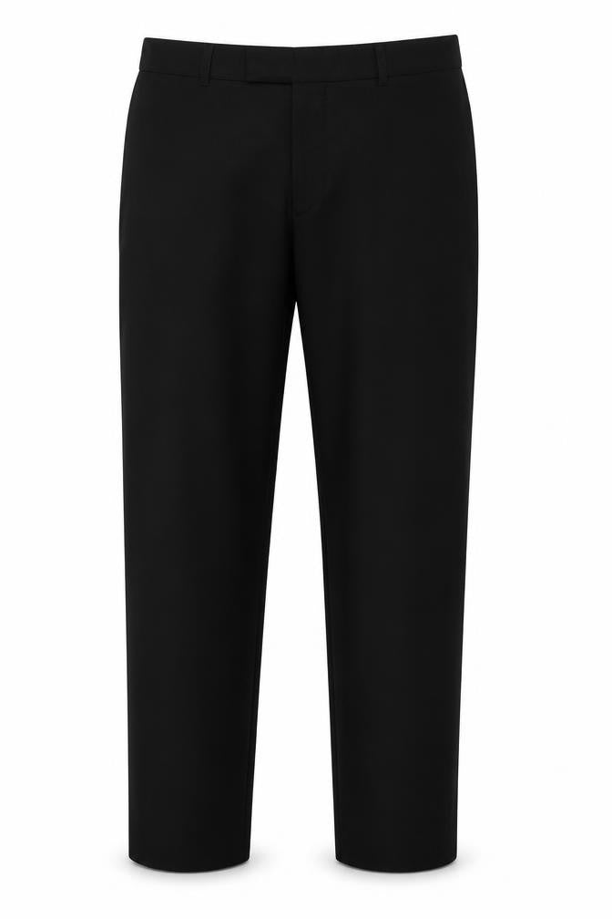 Front view of St Bernard Men’s Black 36x33 Regular Fit Dress Pants