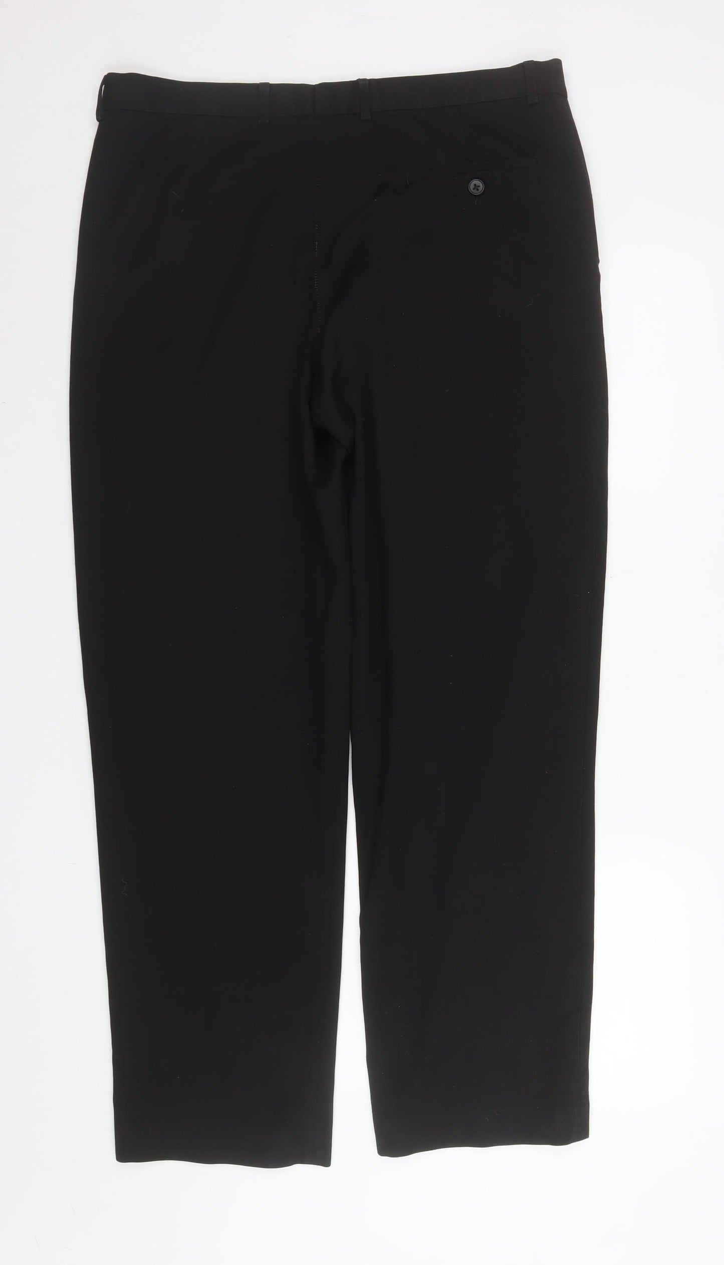 St Bernard Men’s Black 36x33 Regular Fit Dress Pants