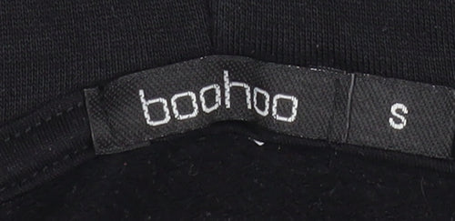 Boohoo Womens Black Butterfly Graphic Pullover Hoodie Size S