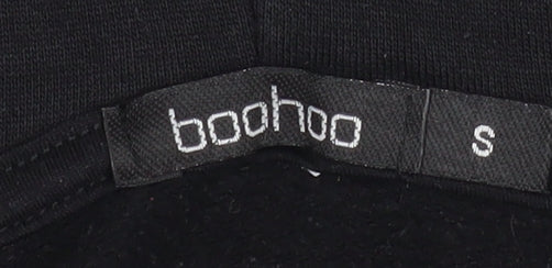 Boohoo Womens Black Butterfly Graphic Pullover Hoodie Size S