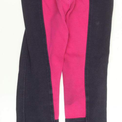 Wessex Girls Blue & Pink Riding Trousers 24 in Cotton Stretch Equestrian Breeches