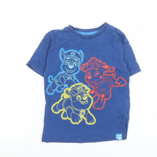 Dunnes Stores Boys Blue PAW Patrol Cotton T-Shirt 2-3 Years
