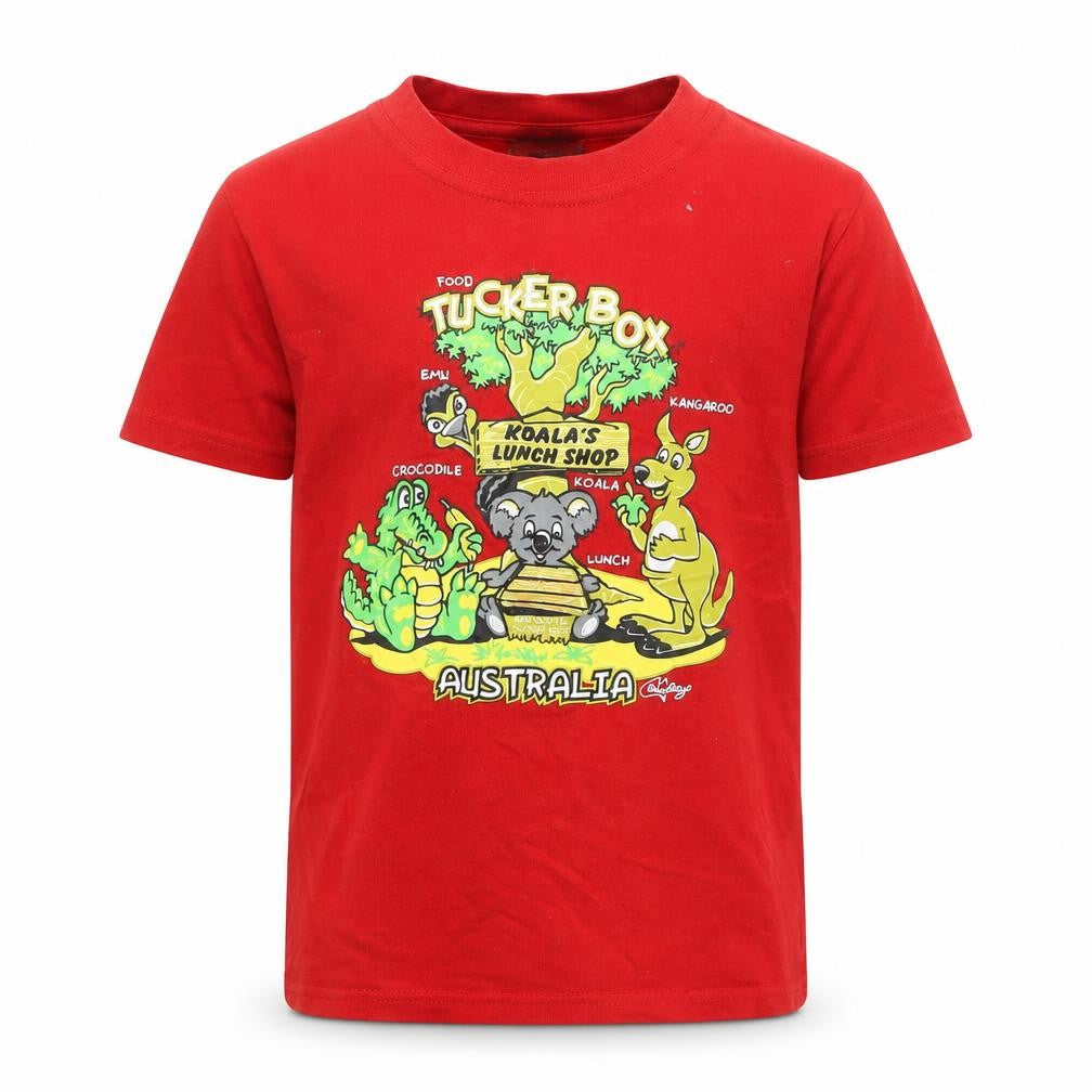 Around Australia Boys Red Koala Graphic Cotton T-Shirt Size 8 Years