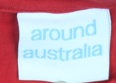 Around Australia Boys Red Koala Graphic Cotton T-Shirt Size 8 Years