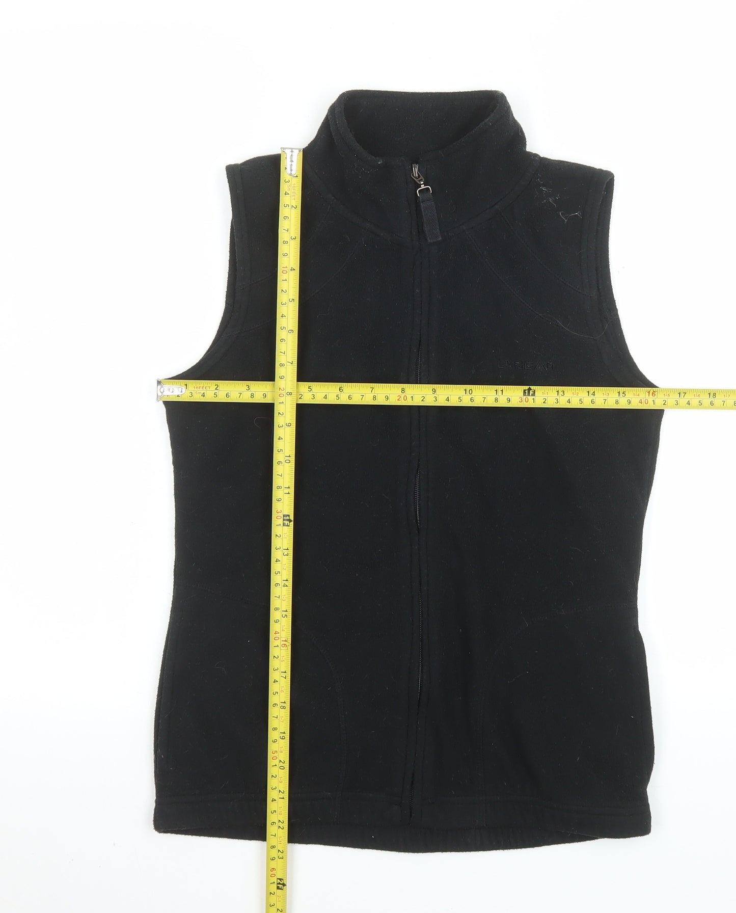 LA Gear Women’s Black Fleece Full Zip Sleeveless Waistcoat Size 10