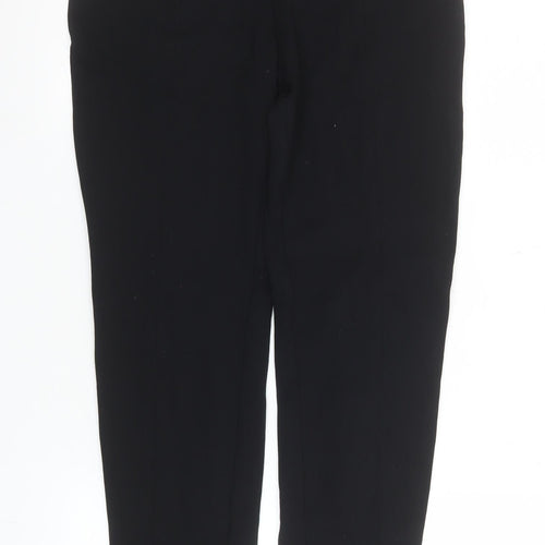 Maloka Women Black Slim Fit Stretch Trousers Size 10