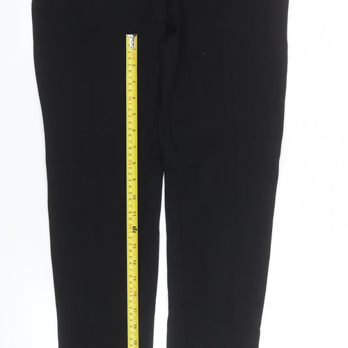 Maloka Women Black Slim Fit Stretch Trousers Size 10