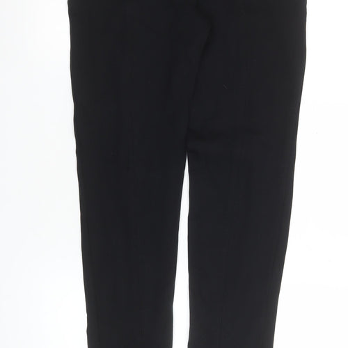 Maloka Women Black Slim Fit Stretch Trousers Size 10