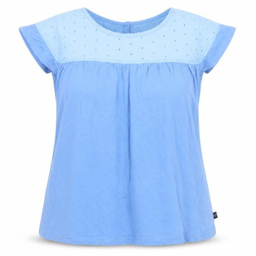 Regatta Women's Blue Tunic Style Blouse UK 16 Short Sleeve Viscose