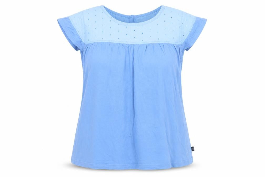Regatta Women's Blue Tunic Style Blouse UK 16 Short Sleeve Viscose