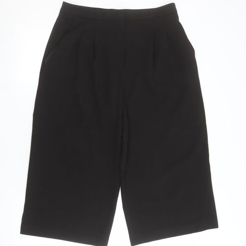 Dorothy Perkins Womens Black Culotte Shorts Size 10 Polyester Blend