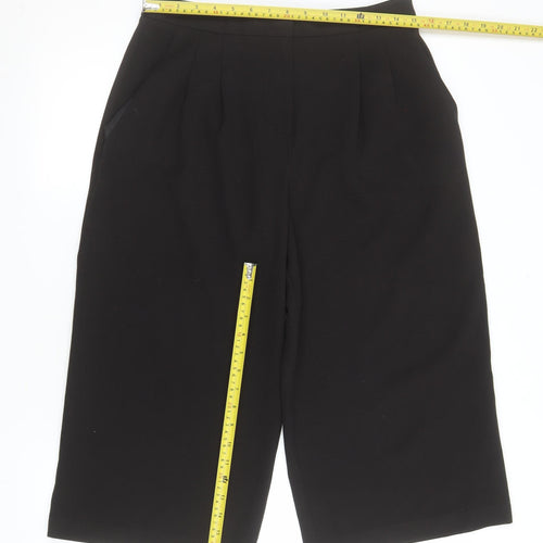 Dorothy Perkins Womens Black Culotte Shorts Size 10 Polyester Blend