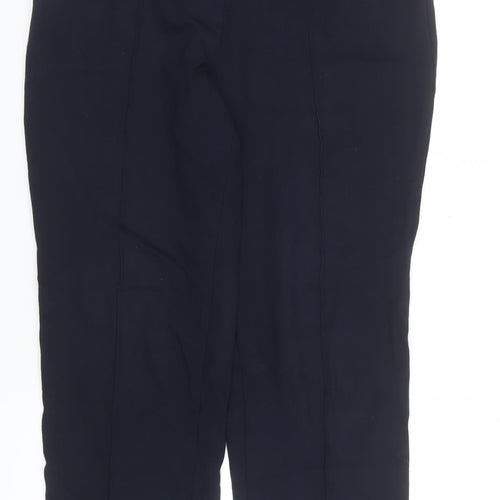 Marks and Spencer Women Black Slim Ankle Trousers Size 14