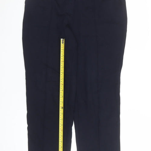 Marks and Spencer Women Black Slim Ankle Trousers Size 14
