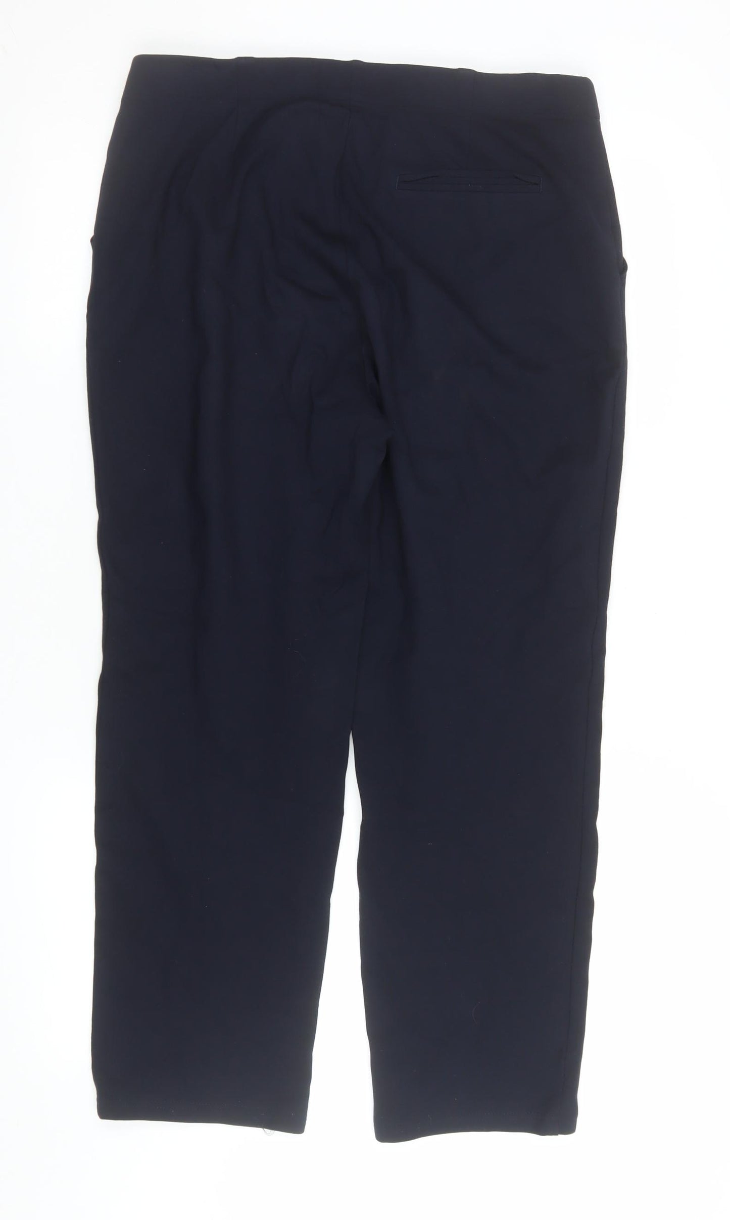 Marks and Spencer Women Black Slim Ankle Trousers Size 14