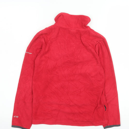 Trespass Boys Red Fleece 1/4 Zip Pullover Sweatshirt 9-10 Years