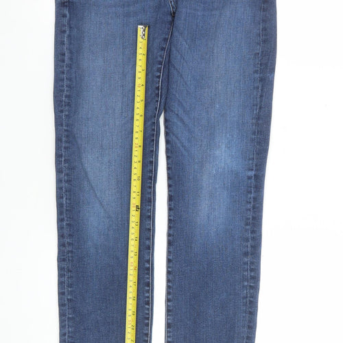 7 For All Mankind Women's Blue Skinny Stretch Jeans Size 28