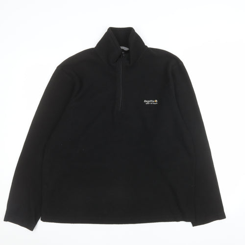 Regatta Men’s Black Fleece 1/4 Zip Pullover Sweatshirt Size M