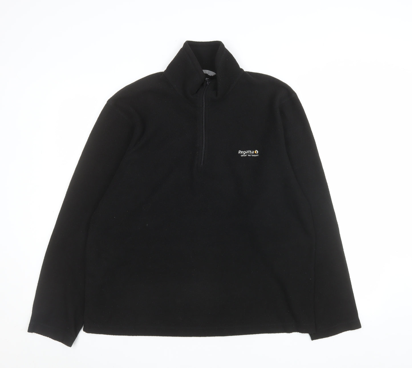 Regatta Men’s Black Fleece 1/4 Zip Pullover Sweatshirt Size M