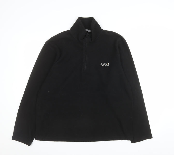 Regatta Men’s Black Fleece 1/4 Zip Pullover Sweatshirt Size M
