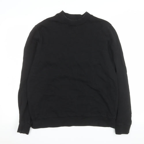 COS Men's Black Cotton Crew Neck Long Sleeve Sweatshirt L