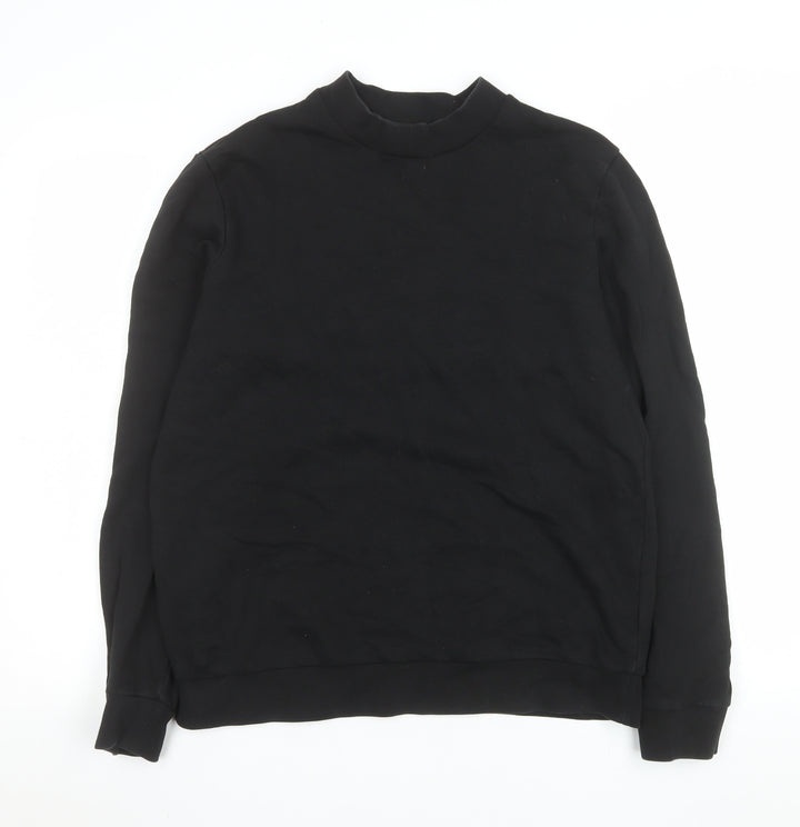 COS Men's Black Cotton Crew Neck Long Sleeve Sweatshirt L
