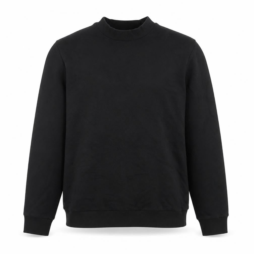 COS Men's Black Cotton Crew Neck Long Sleeve Sweatshirt L