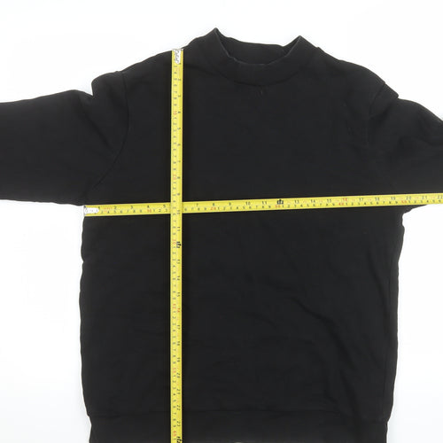 COS Men's Black Cotton Crew Neck Long Sleeve Sweatshirt L