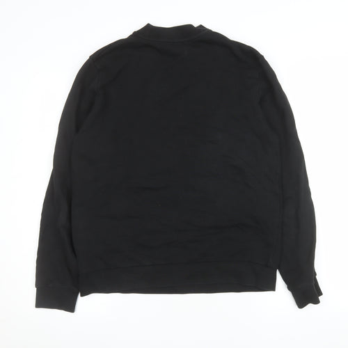 COS Men's Black Cotton Crew Neck Long Sleeve Sweatshirt L